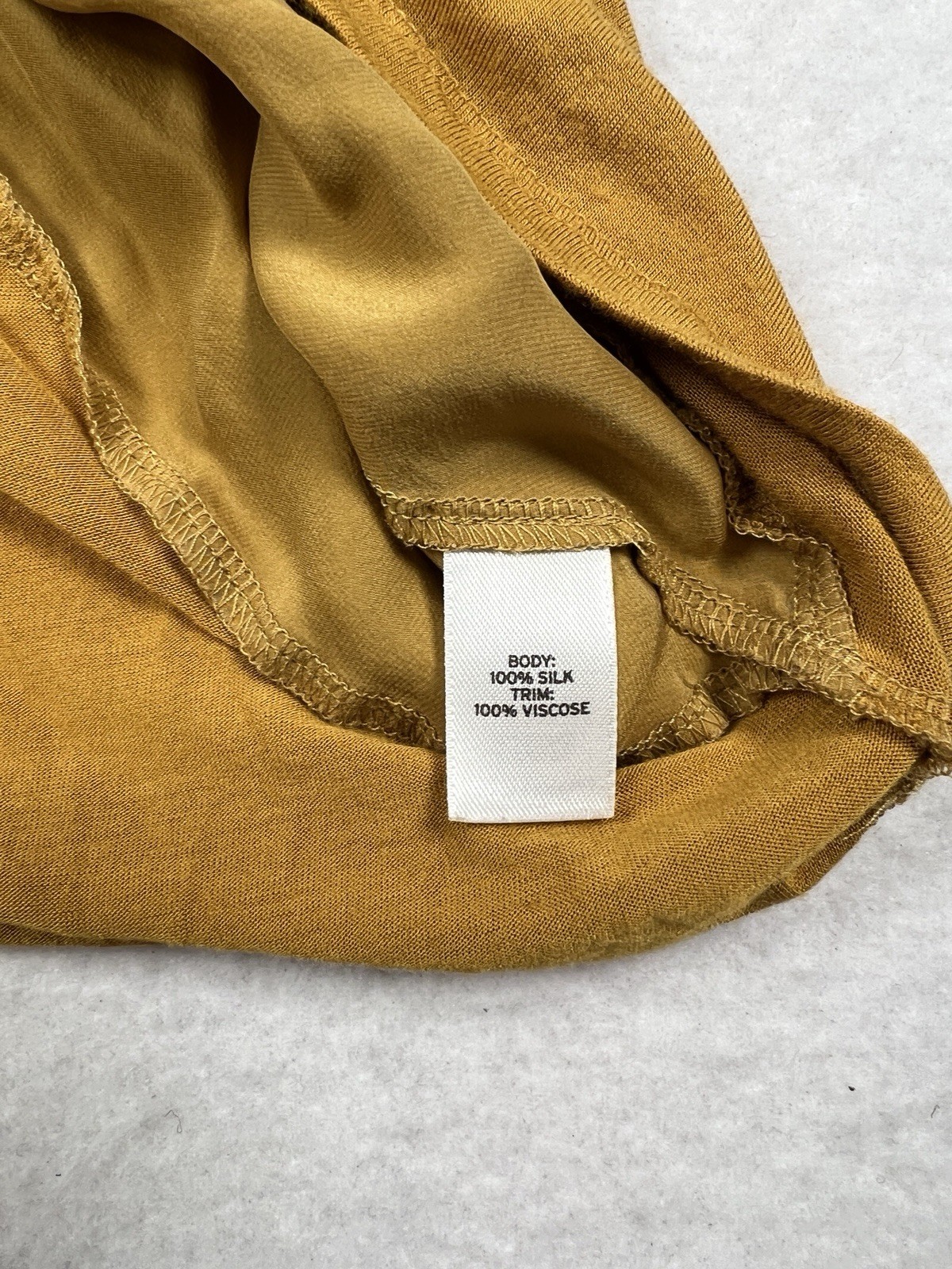 Trouvé Asymmetric Silk Down Neck Tank Size S
