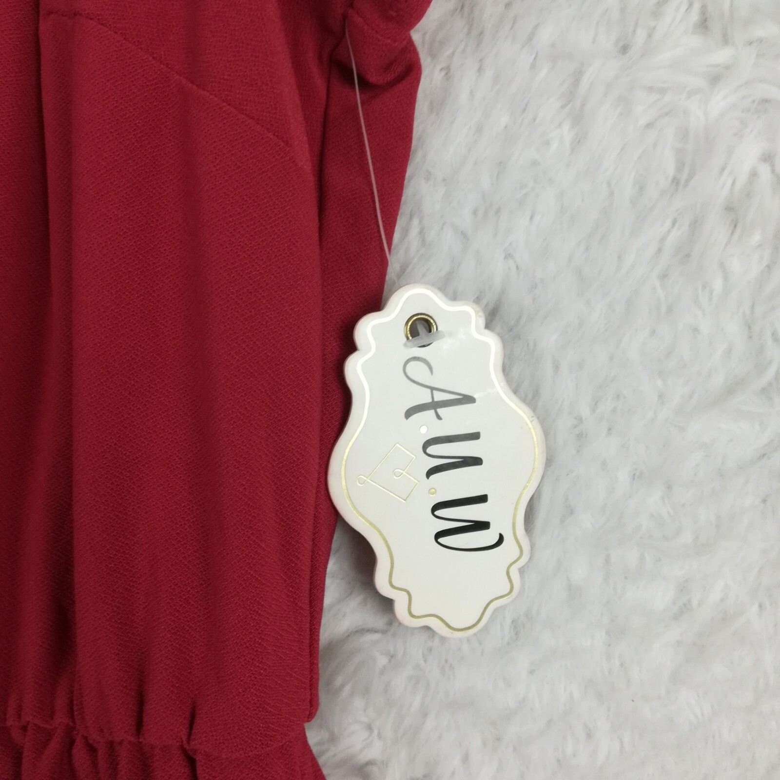 A. U. W. Womens Dress Fit & Flare Red Tiered Above Knee Short Sleeve Plus 1X New