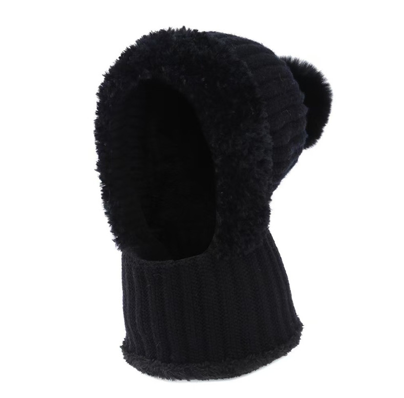 3 in 1 Womens Knit Beanie Hat Fleece Lined Winter Scarf Mask Set Snow Caps Gifts