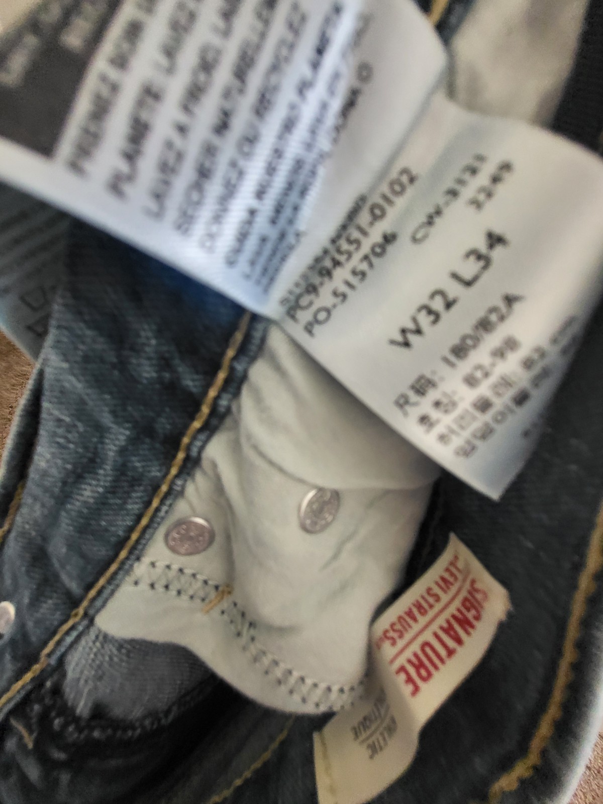 Signature by Levi Strauss & Co. Medium Wash Blue Denim Straight Jeans 5-Pocket