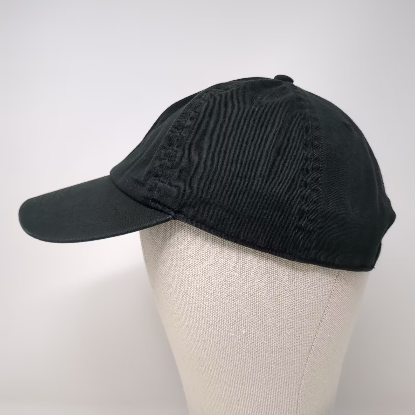 Gelante Baseball Cap Black OS Adjustable Slideback 100% Cotton Plain Blank Hat
