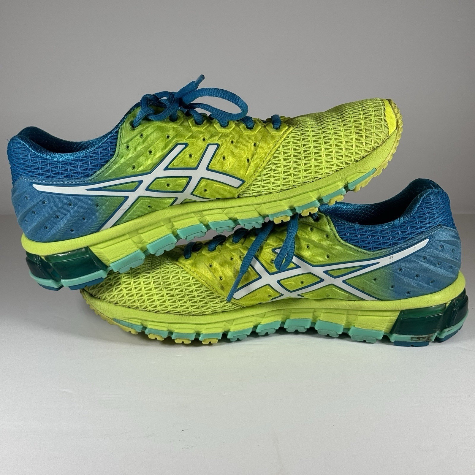 Asics Gel-Quantum 180 2 Lime Green Blue Running Shoes T6G7N Women’s 8.5