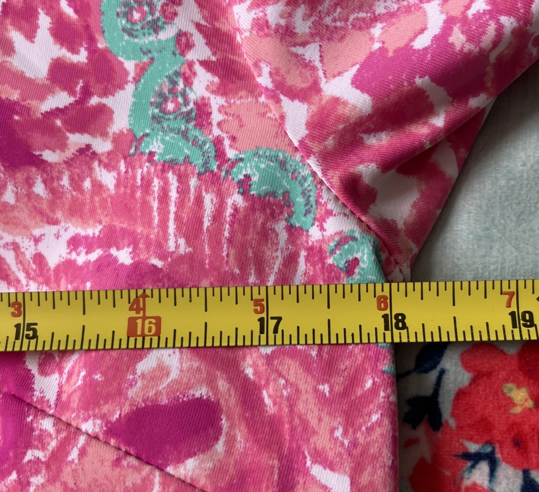 Sunsets & Sweet Tea SZ S Floral Anywhere Dress Pink Sheath Gold Trim (4)