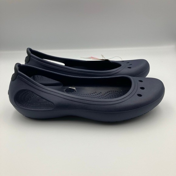 Crocs Womens Ballet Flats Kadee size 9 Navy Blue *NWT*