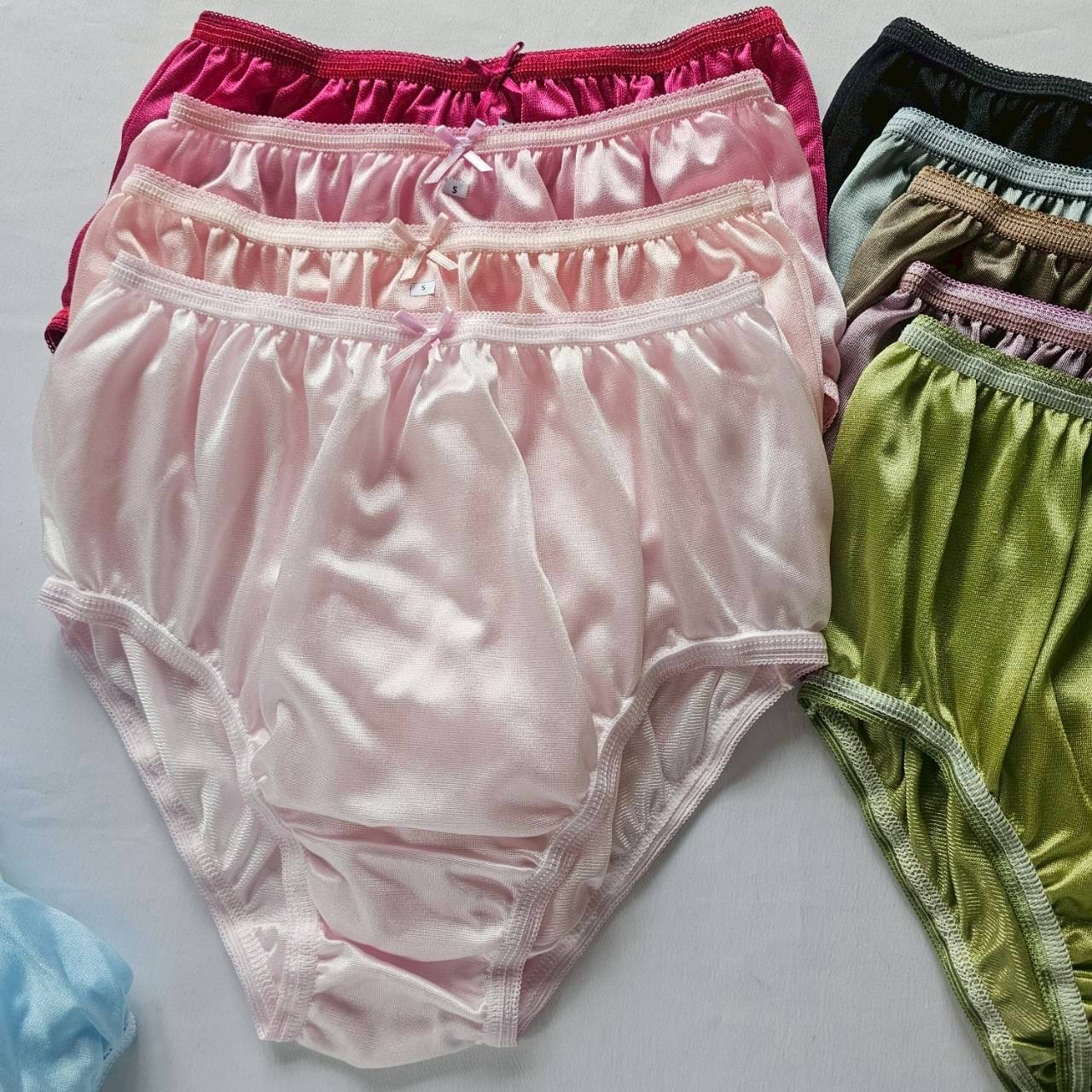 13pcs Underwear Women Nylon Small Panties Smooth Soft Briefs High Waist 24″-28″
