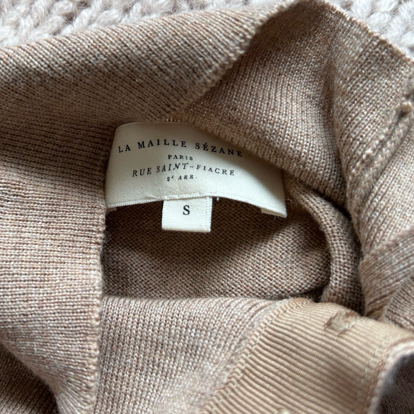 Sézane Jacob Brown Merino Wool Sweater Jumper