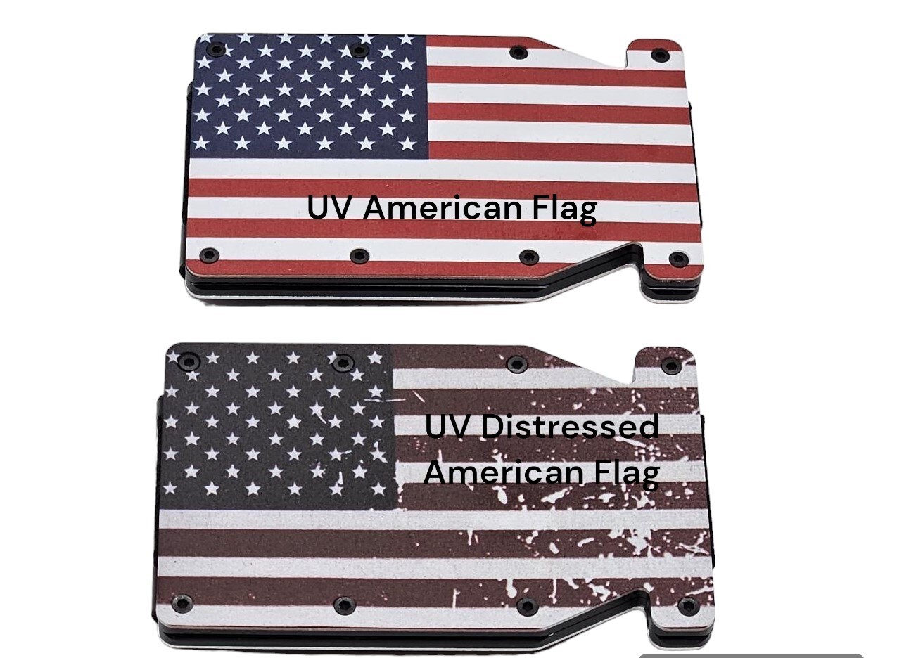 Blank Aluminum MRF-05 RFID blocking Minimalist wallets with money clip.