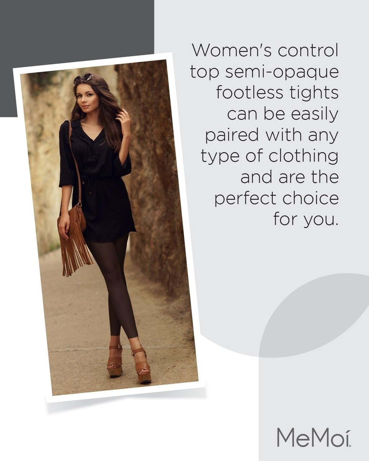 MeMoi Control Top Footless Tights, Smoothing Semi Opaque Tights for Women – S…