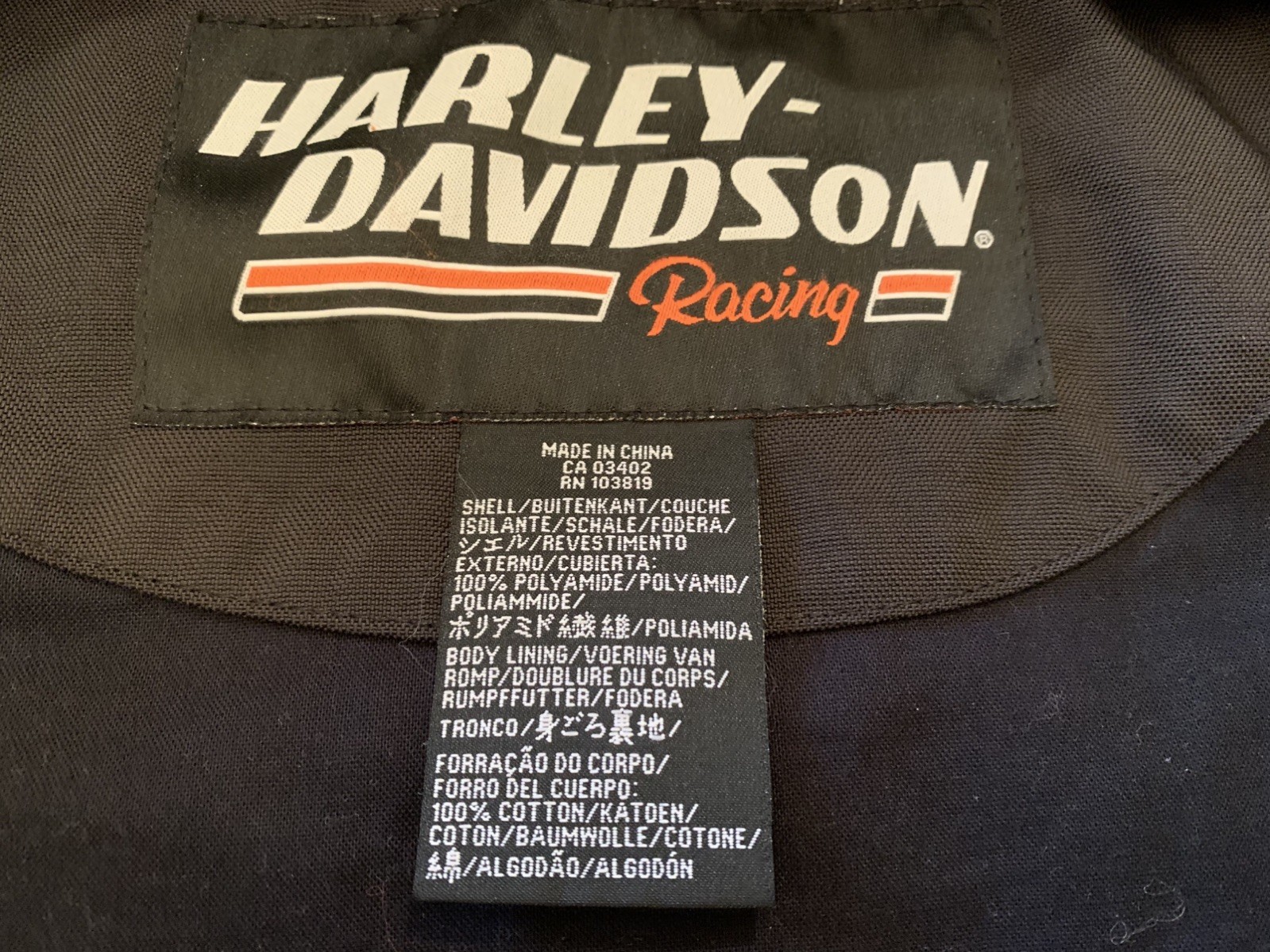 Vintage Harley Davidson Screamin Eagle Racing Black Bird MC Jacket Mens XL