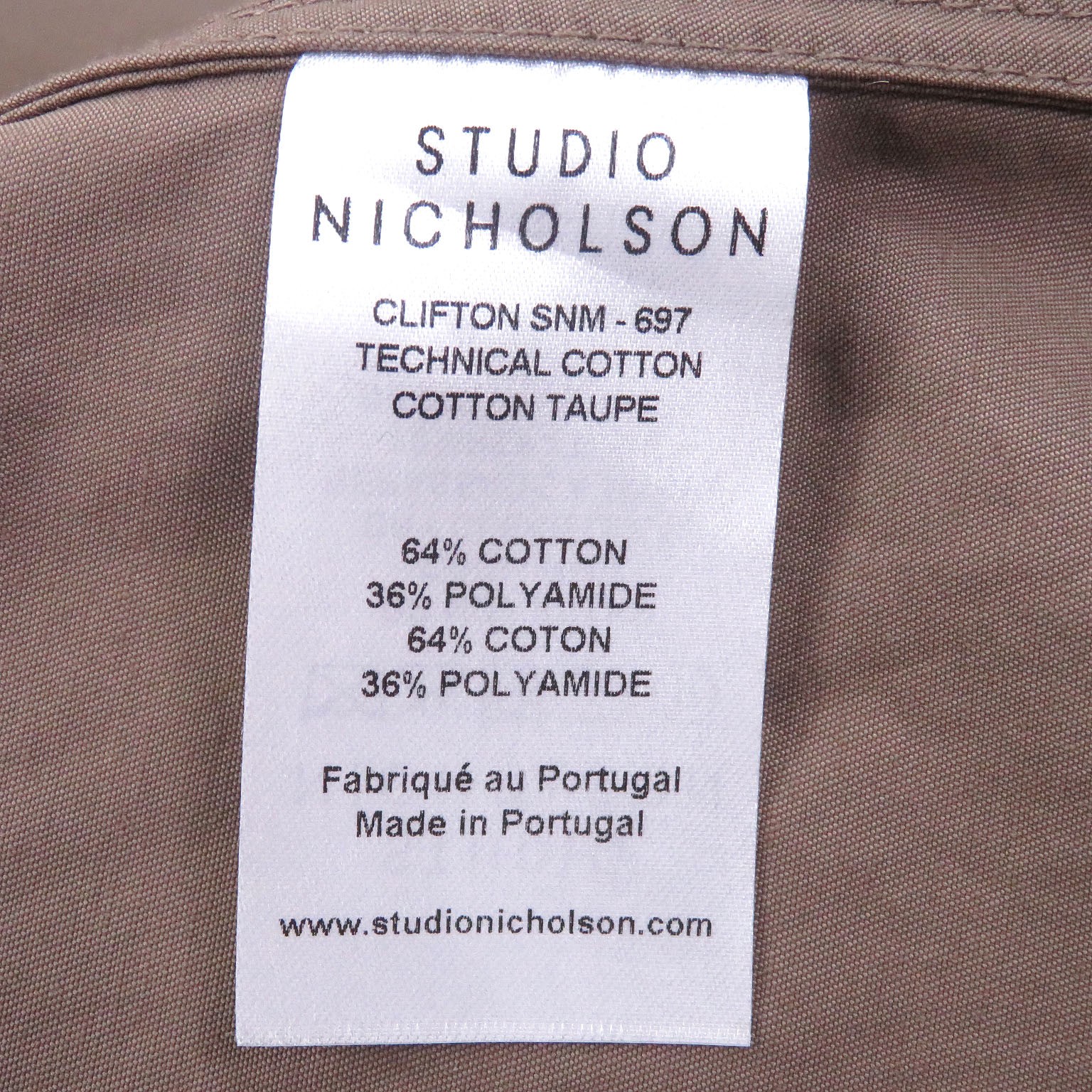 STUDIO NICHOLSON CLIFTON JACKET Cotton Polyamide Jacket – DUTY FREE