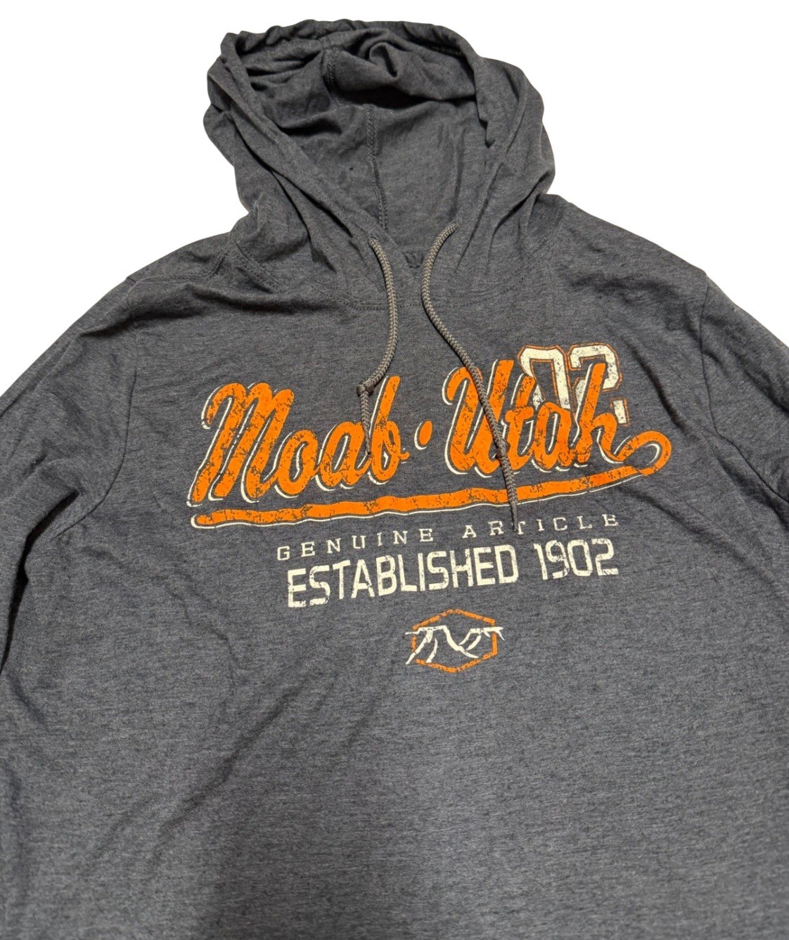 Moab Utah Established 1902 Heather Gray Unisex Pullover by Anvil Size M