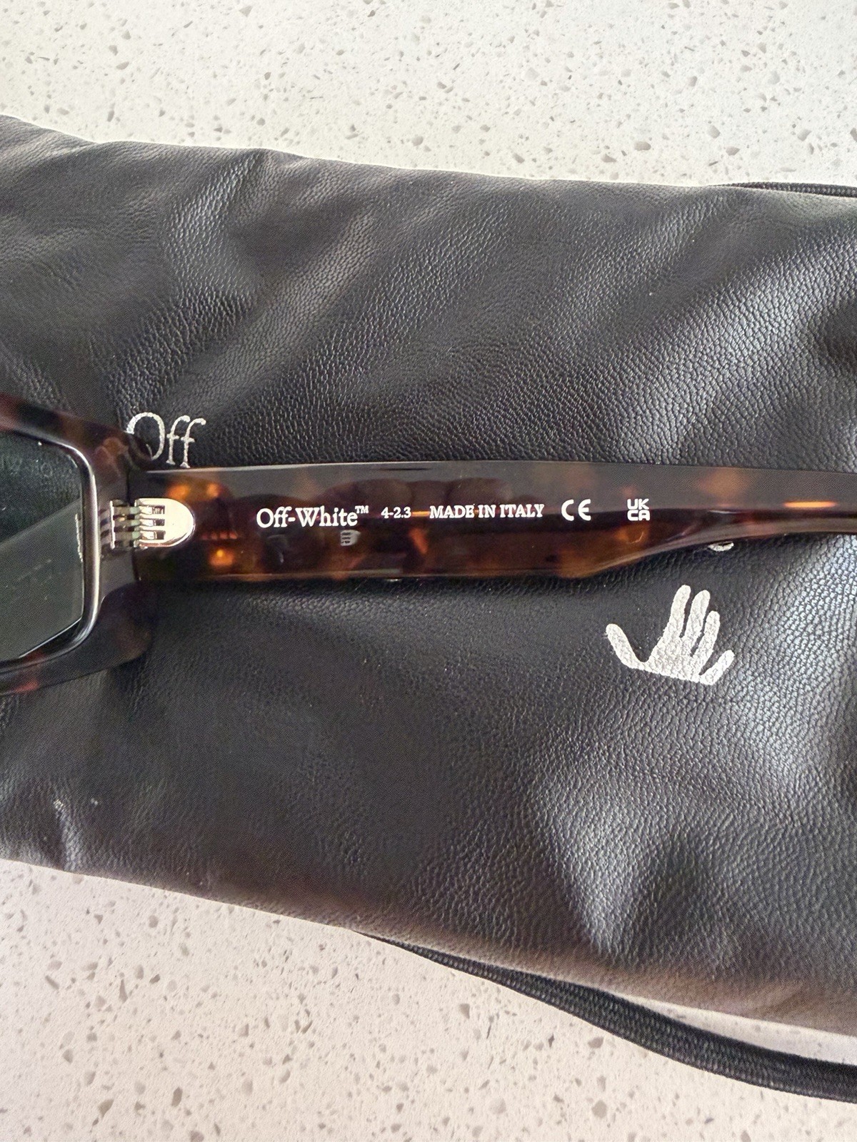 2 Off-White Arthur Rectangular Sunglasses (100% AUTHENTIC) 1 Black & 1 Brown