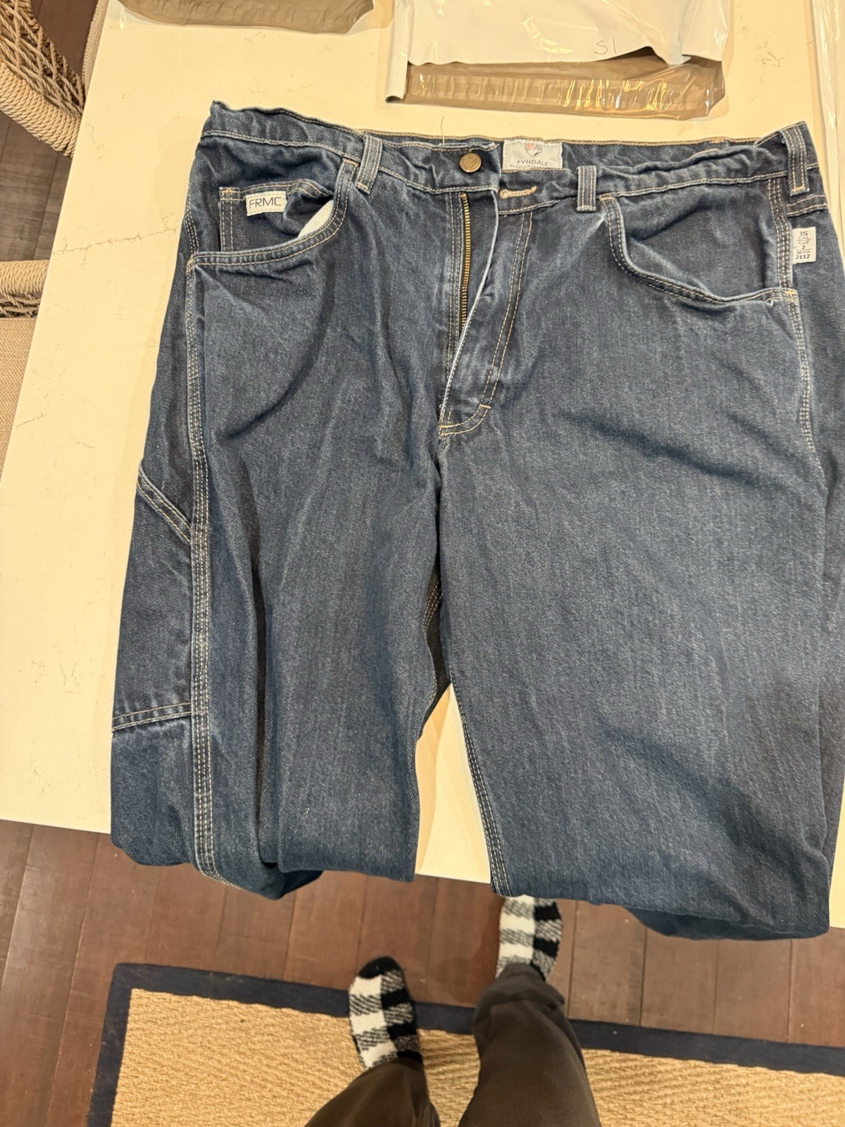 Tyndale Men’s FR Flame Resistant Denim Work Pants W36 L30 Blue F290T