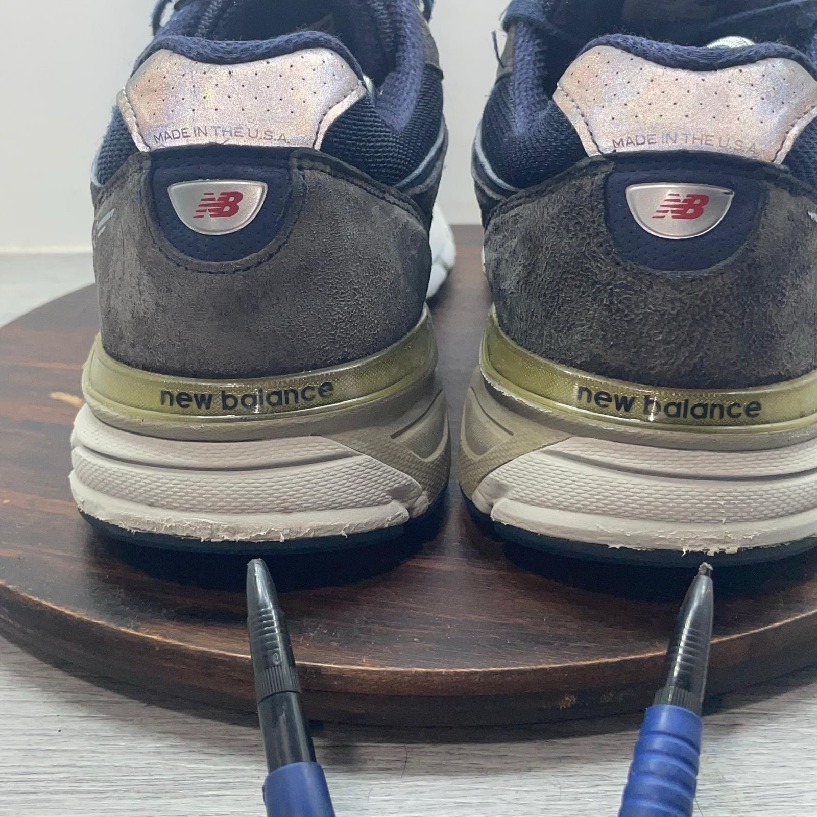New Balance 990v4 Men’s Size 12 2E Navy Blue Suede Running Shoes Sneaker M990NV4
