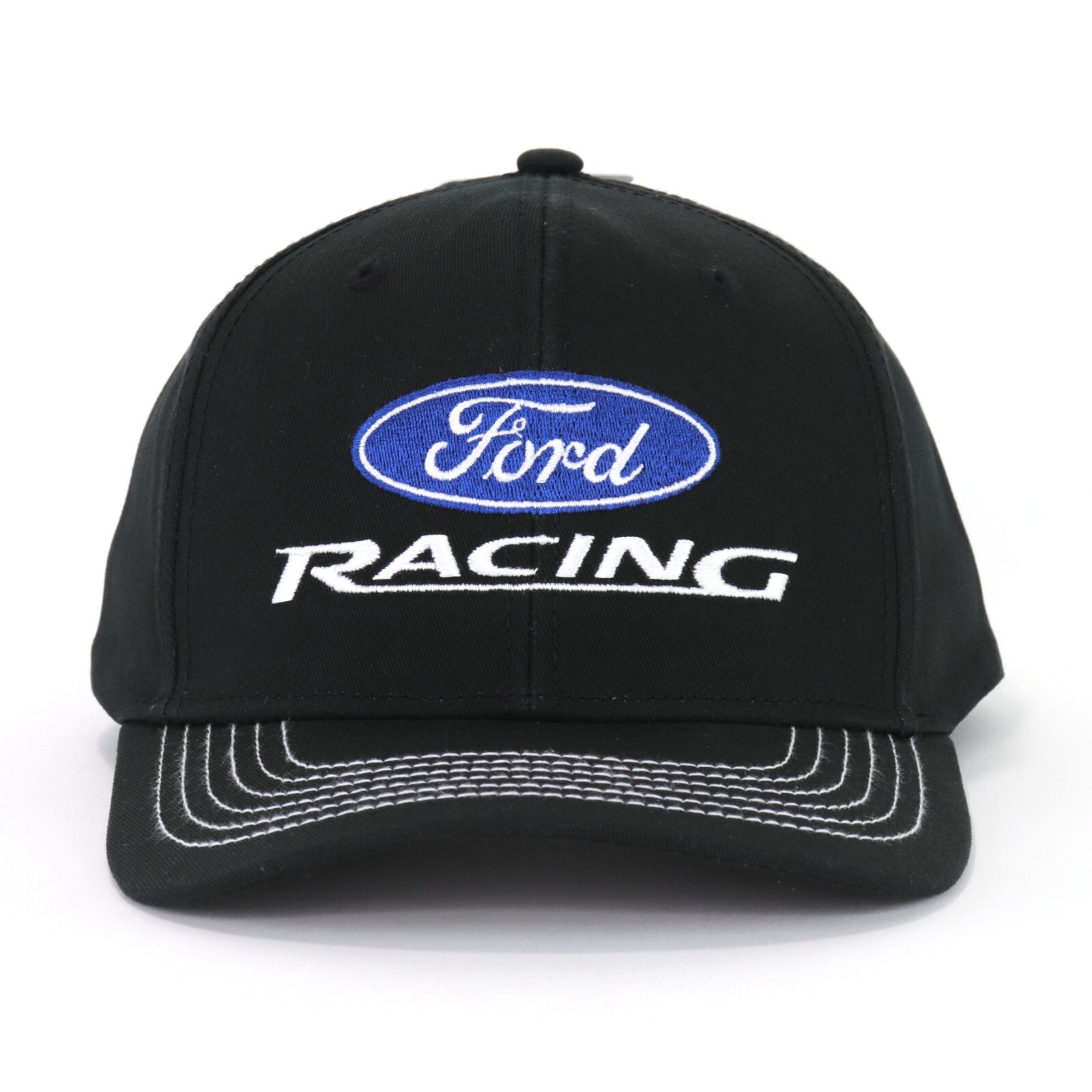 Ford Racing Black Embroidered Snapback Baseball Hat Ball Cap Official Licensed