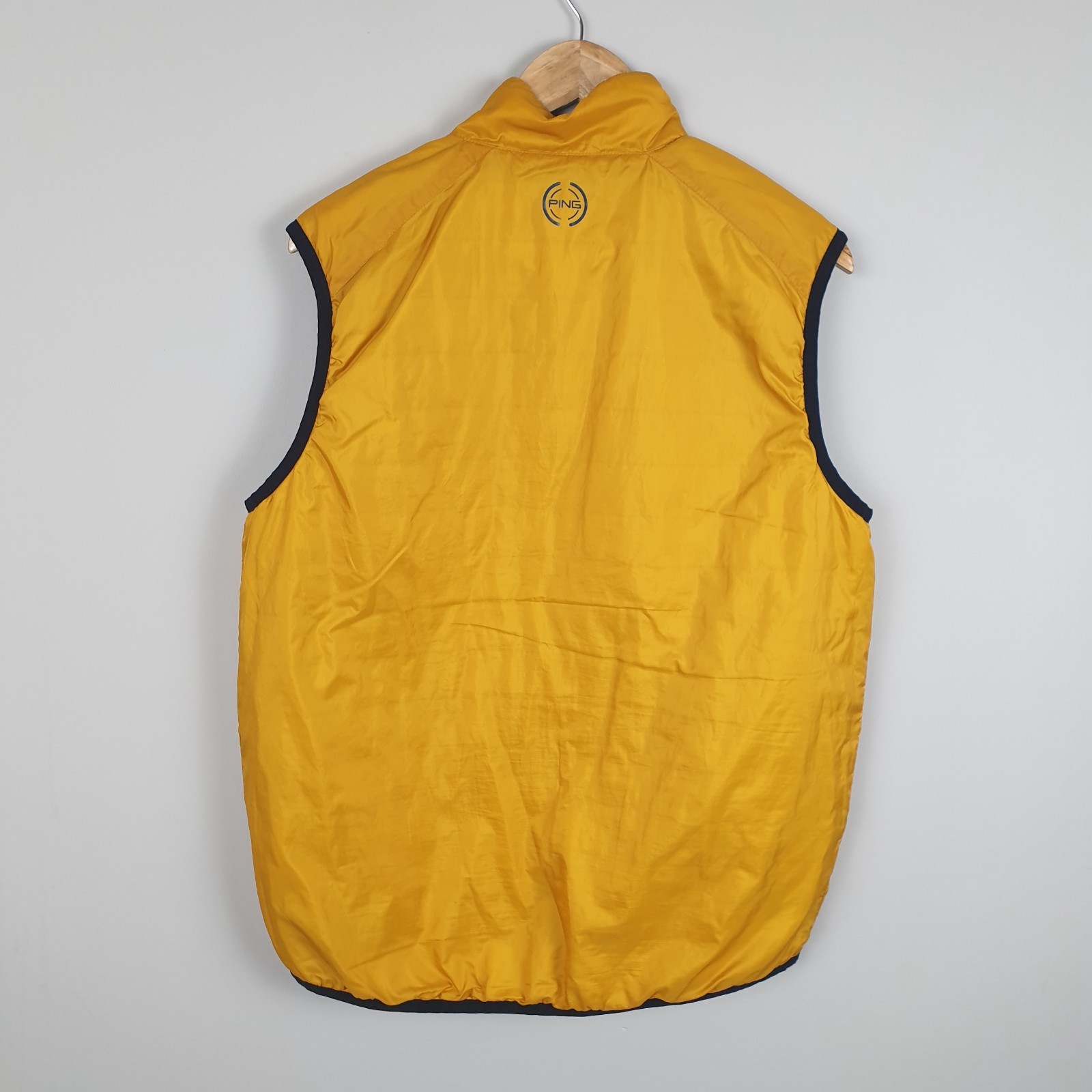 Ping Golf Gilet Mens Medium Blue Yellow Reversible Sensorwarm Bodywarmer Vest