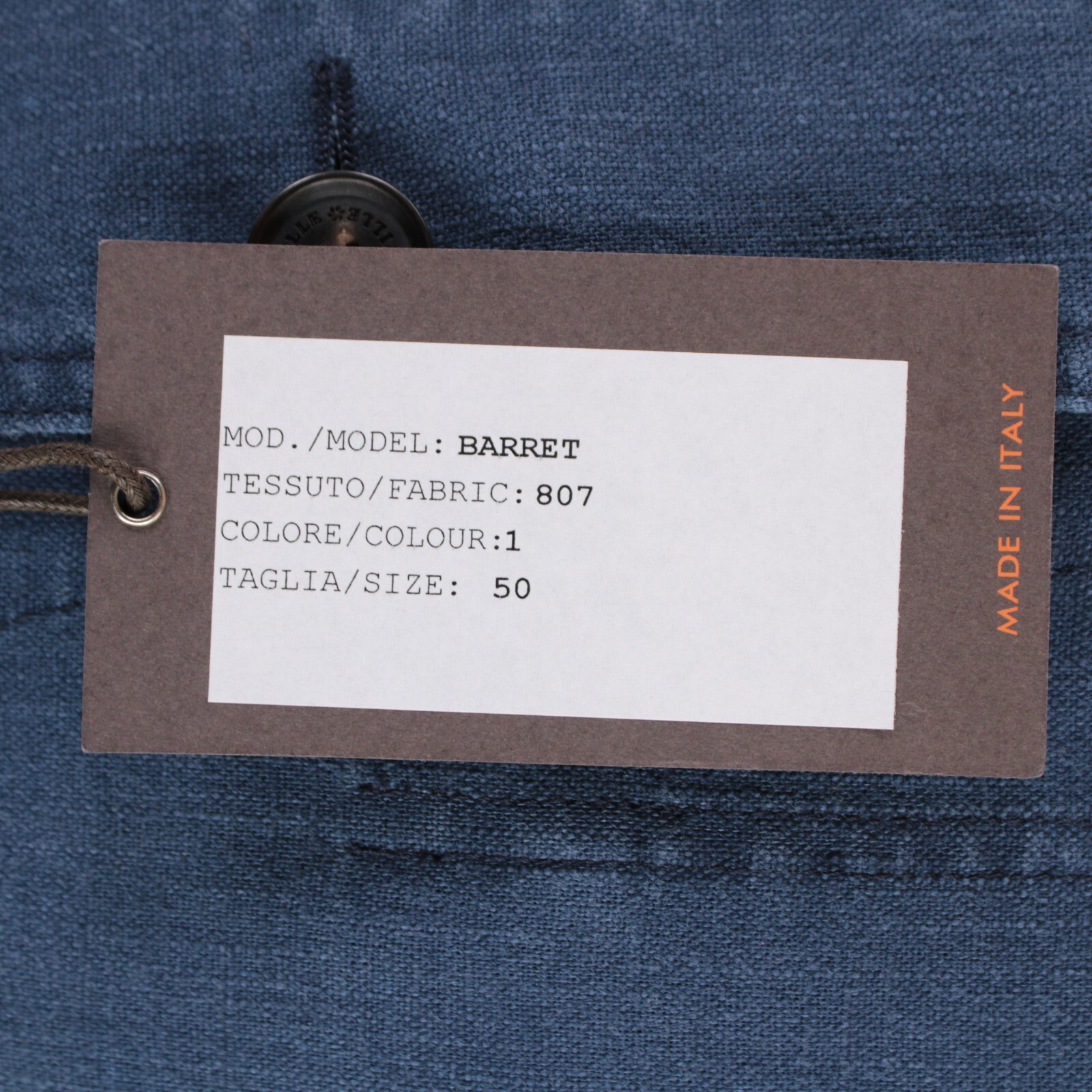 Waterville NWT 100% Linen Overshirt Size 50 (M US) Barret In Solid Blue