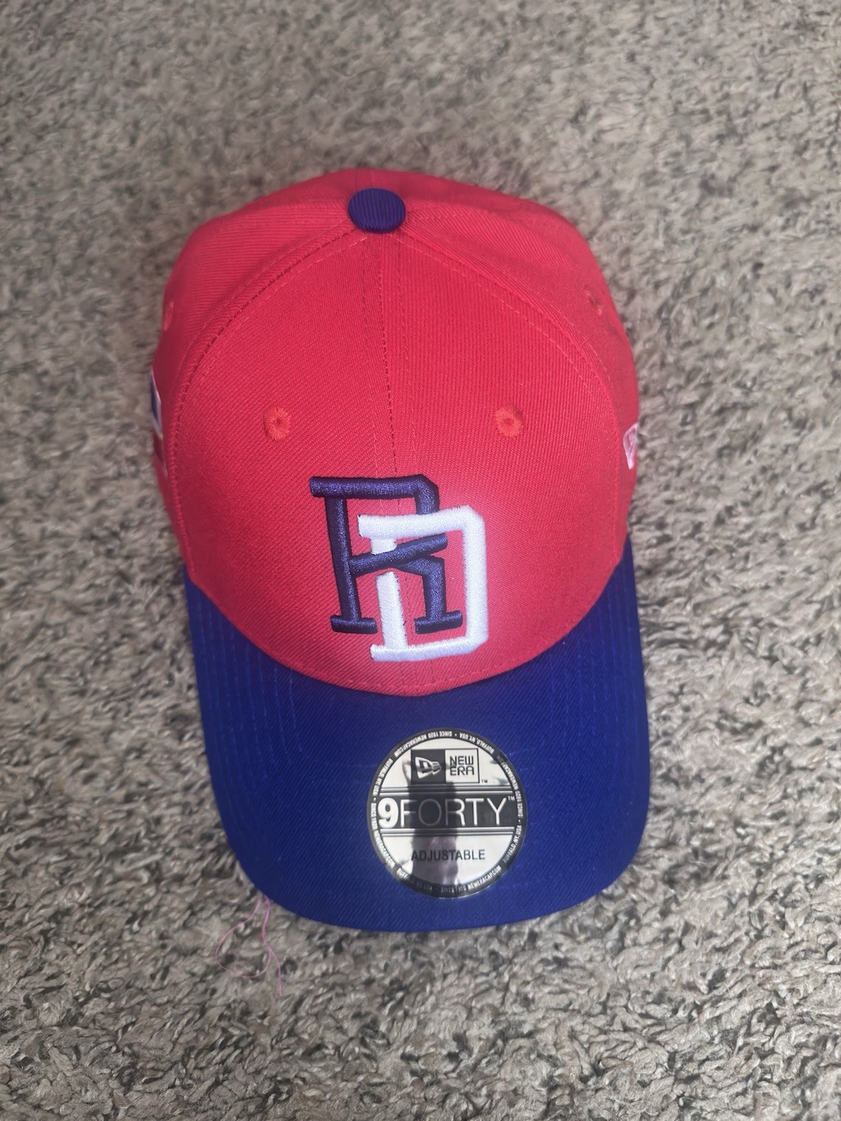 RD New Era 9FORTY Adjustable Baseball Cap Red/Blue Men One Size