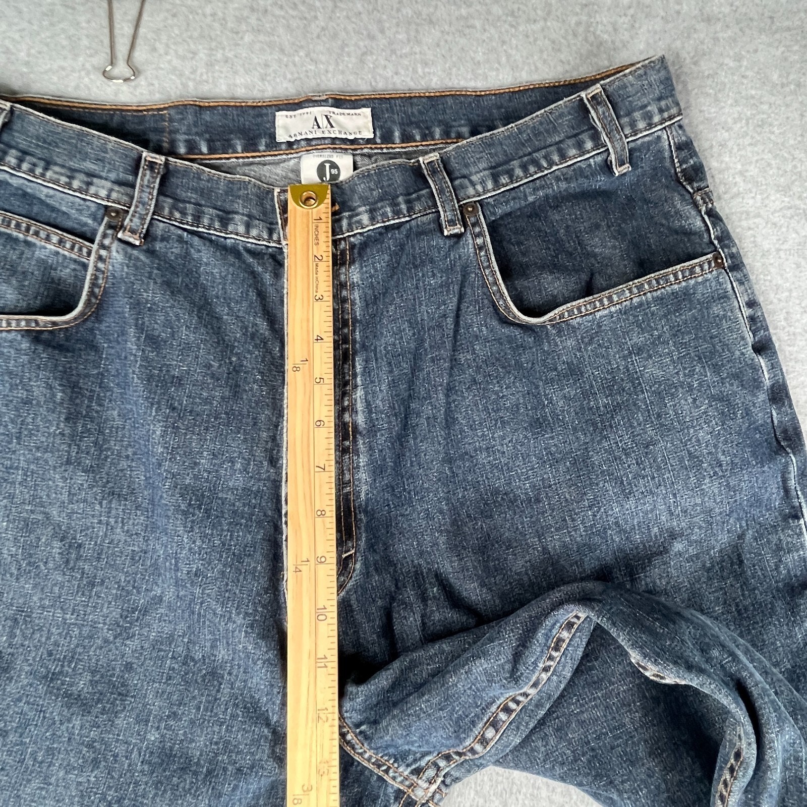 Armani Exchange Pants Jeans XL Reg Over Sized Fit Denim Dark Wash