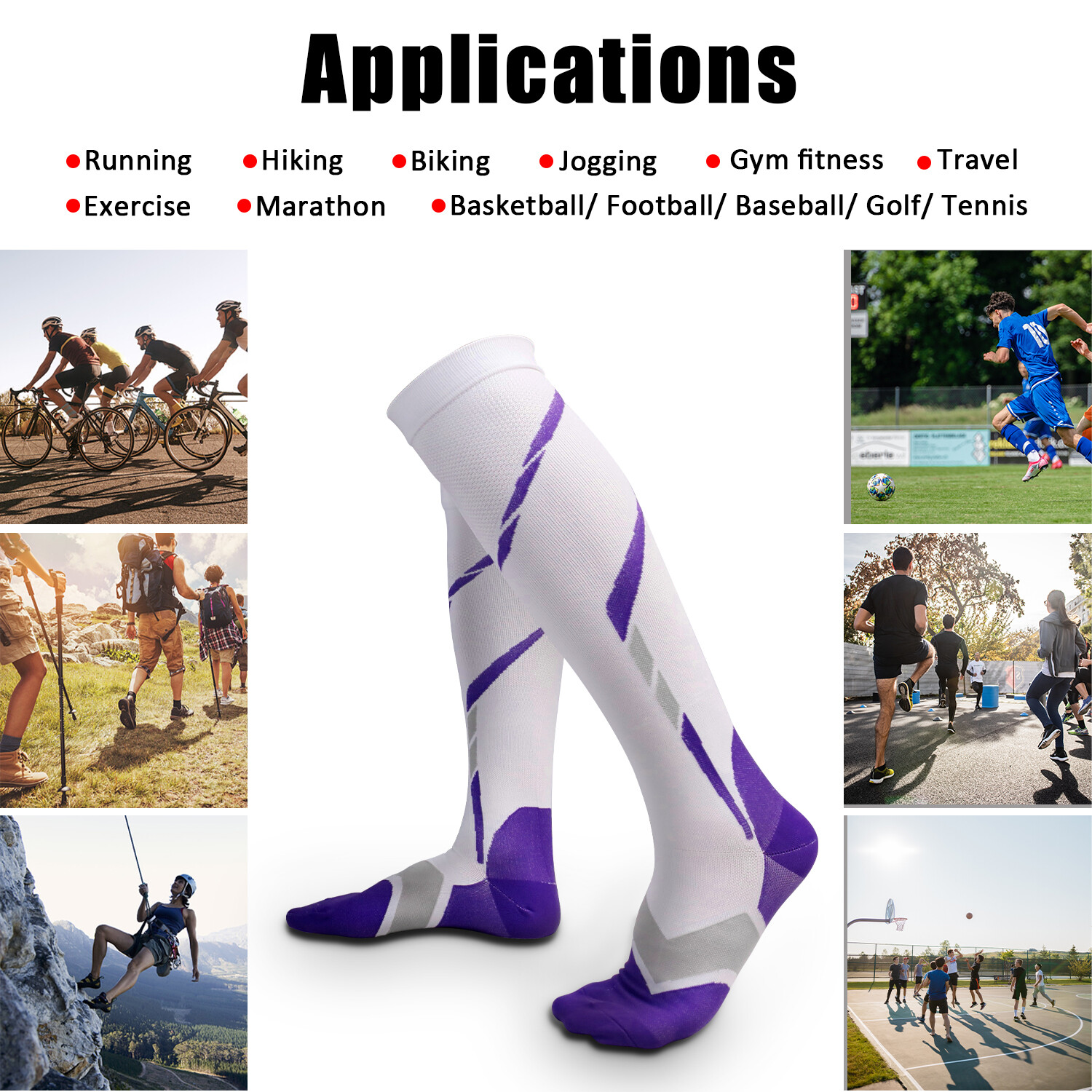Men Women Compression Socks Stockings 20-30 mmHG Knee High Miracle Foot Support