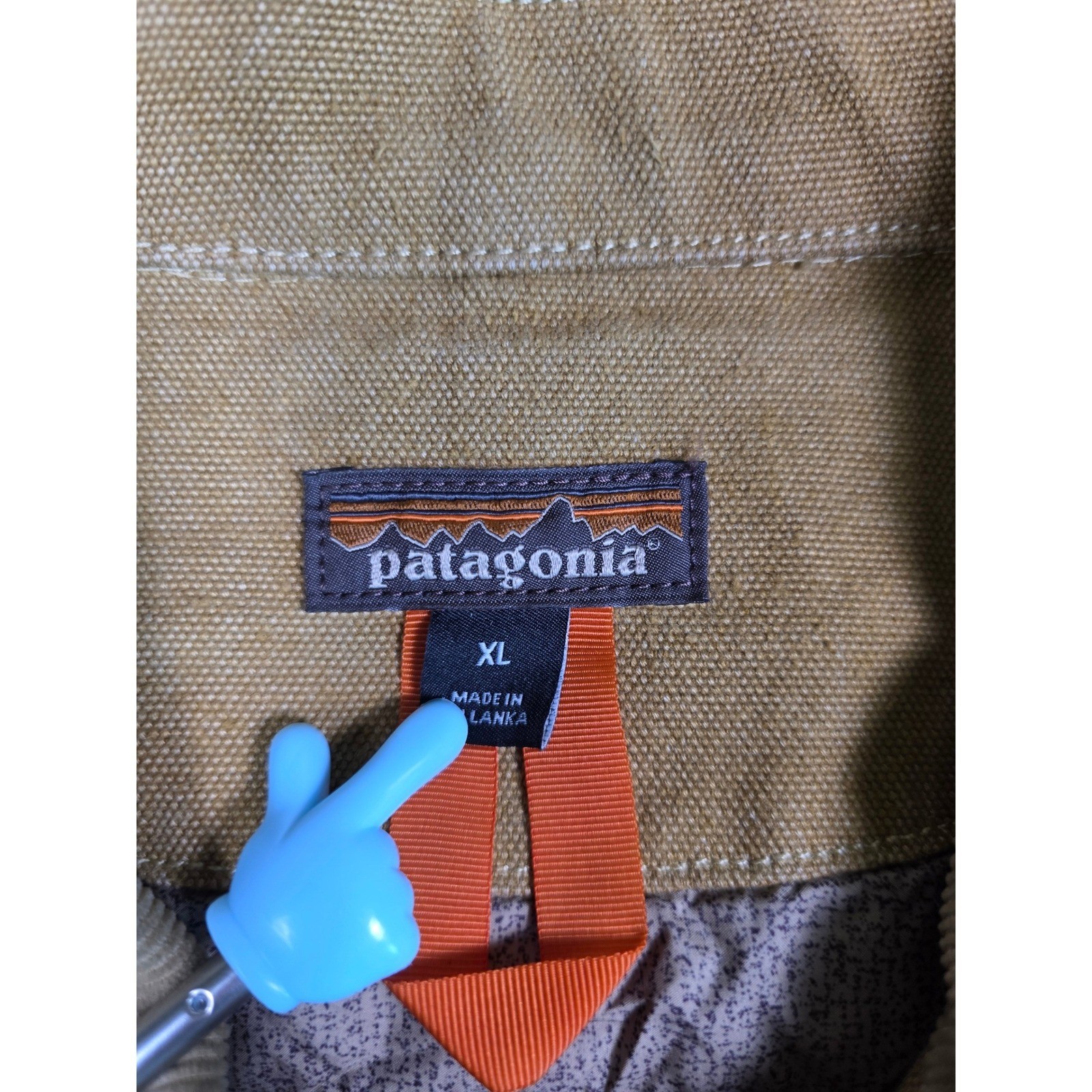 Patagonia Iron Forge Hemp Canvas Barn Coat Mens XL Tan Brown Work Jacket