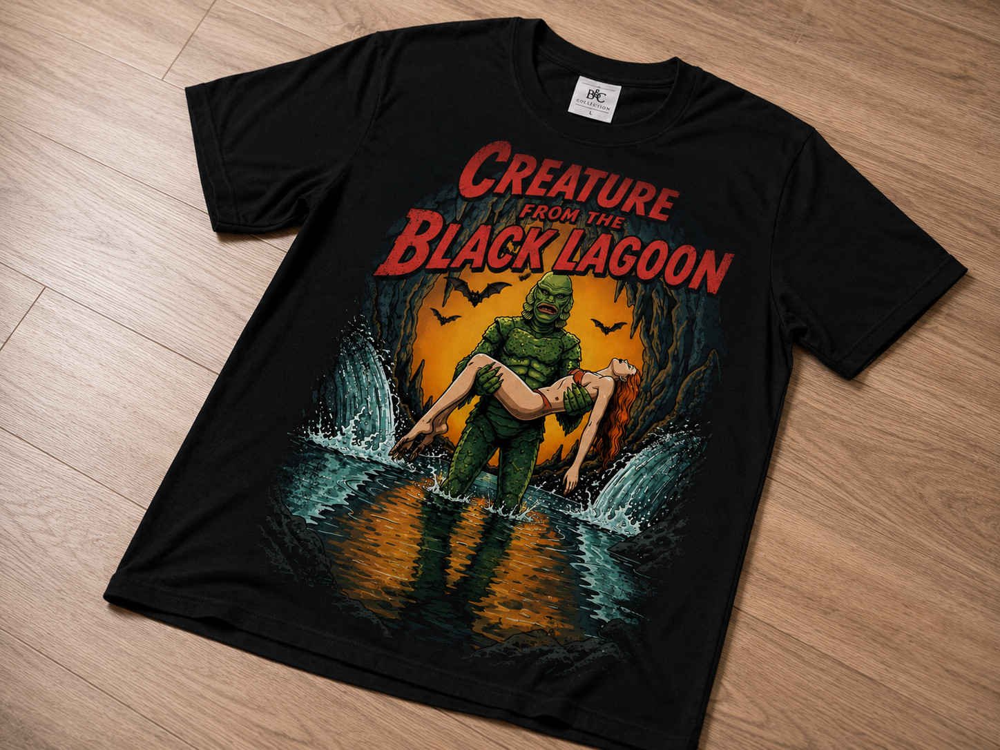 Creature From The Black Lagoon Horror Retro Vintage- B&C T-Shirt Unisex Size XL