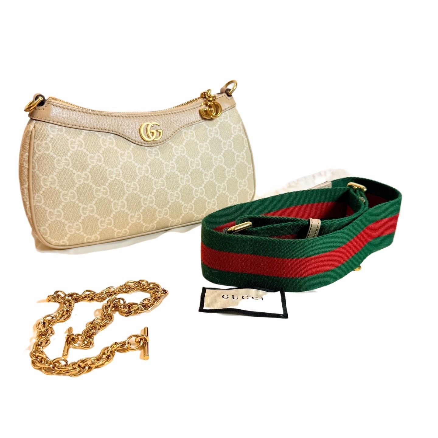 Authentic Gucci Ophidia Coated Canvas Shoulder Bag Beige Gold-Tone eBay AG