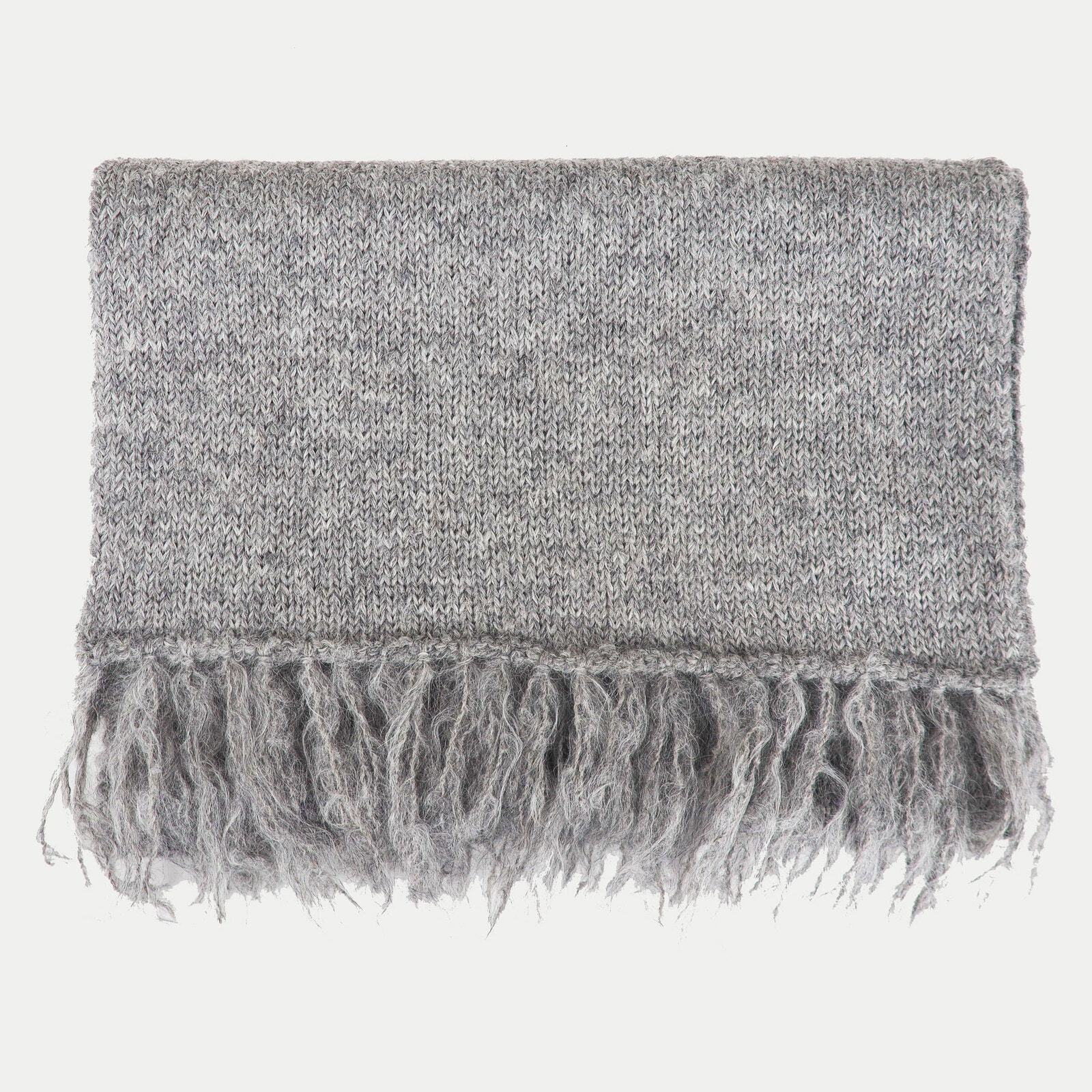 Fabric Junkies Alpaca Knit Scarf – DOVE GRAY