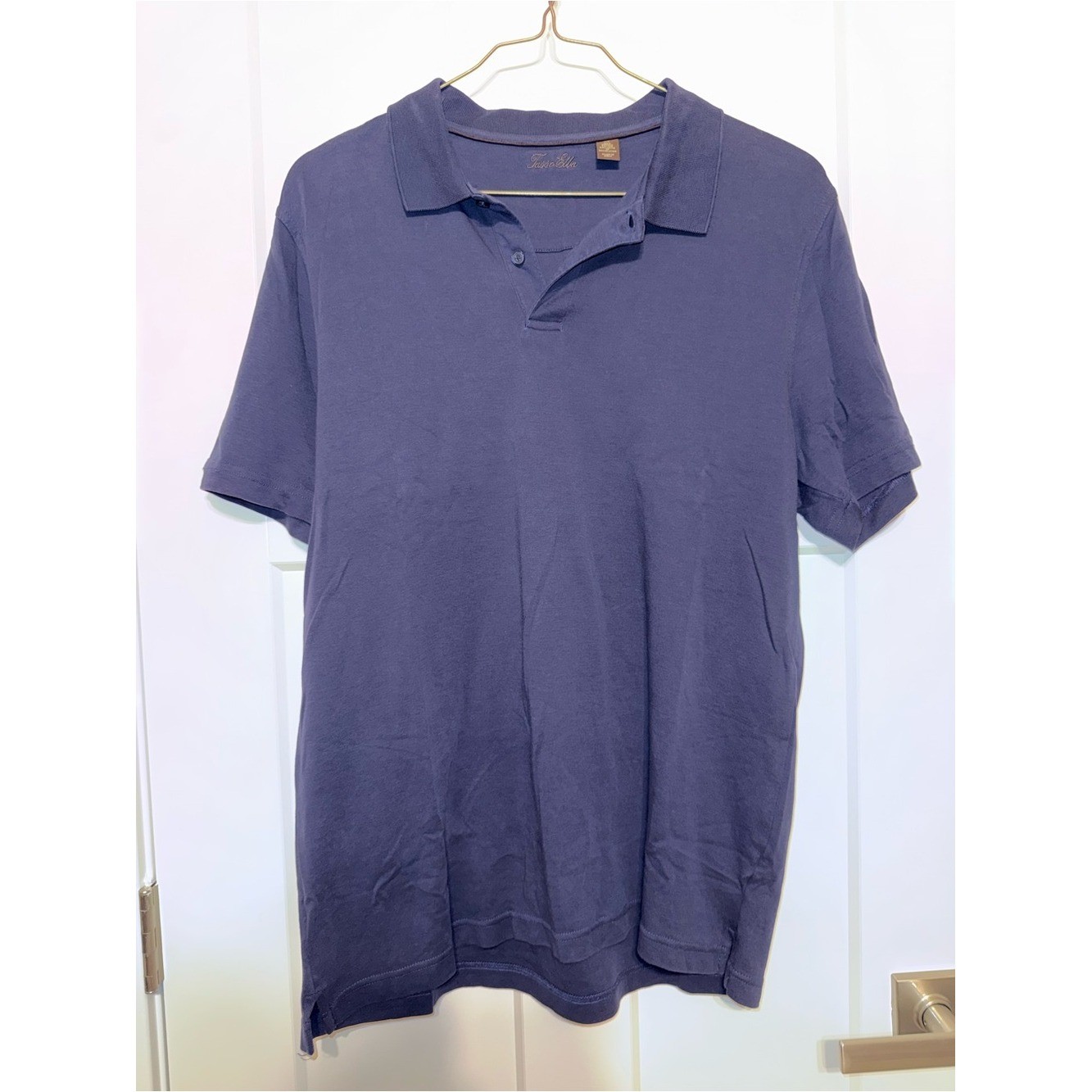 Tasso Elba Men’s Polo Shirt in navy Pima cotton size M