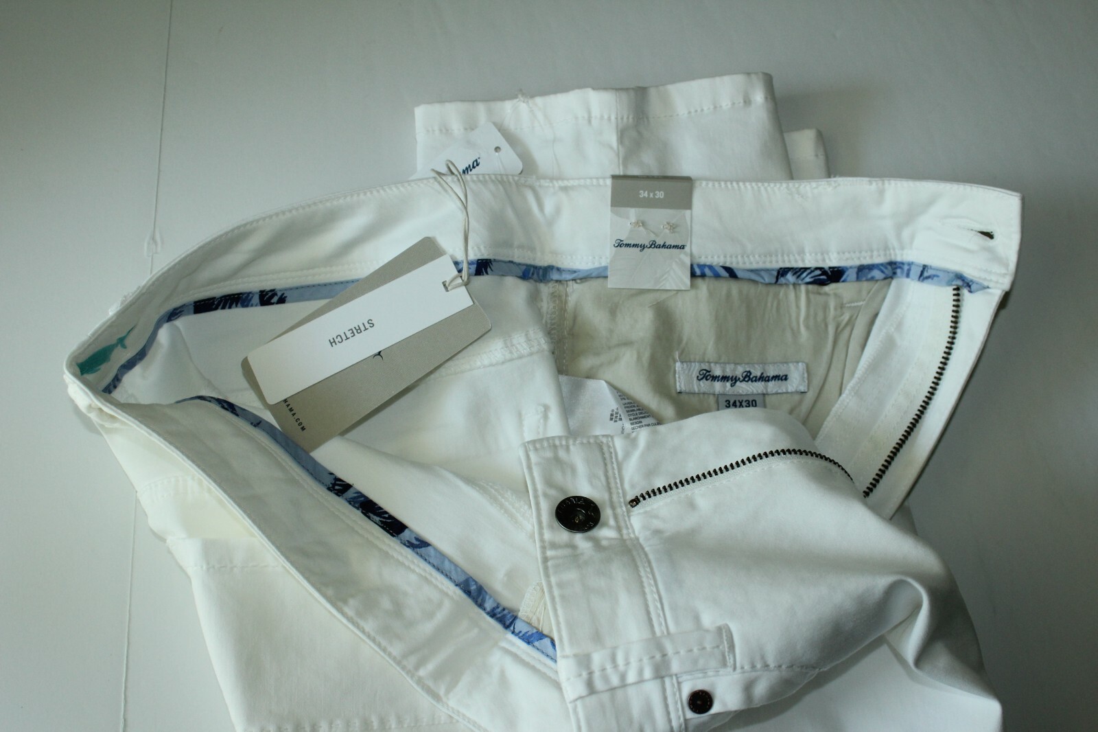Tommy Bahama Pants Boracay Five Pocket Flat White T115497 New 40×30 40 Waist
