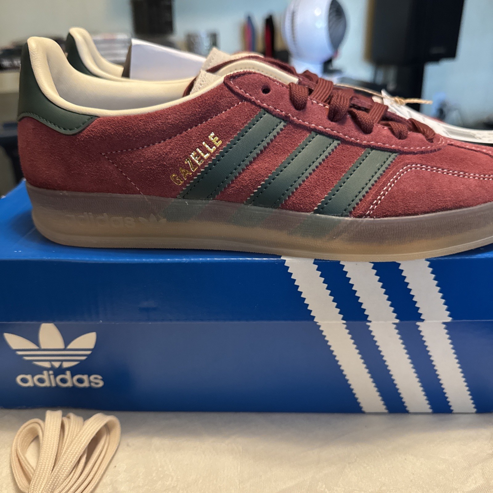 Size 8 – adidas Gazelle Indoor Shadow Red Green