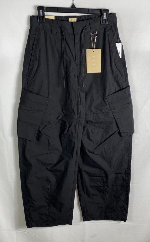 GAP x BEIS Women’s Black Convertible Utility Cargo Pants Zip-Off NWT Sz 0