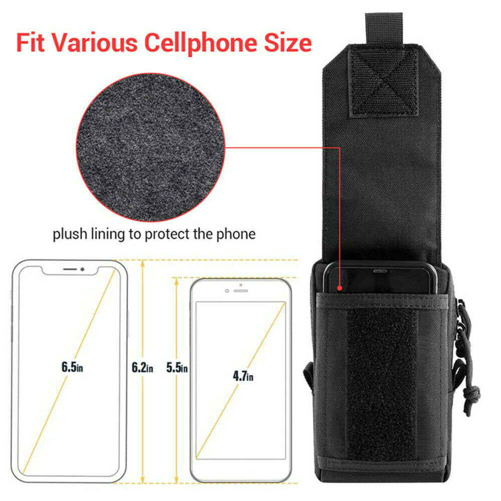 Tactical Molle Pouch EDC Utility Pouch Small Belt Waist Pack Nylon Phone Holster