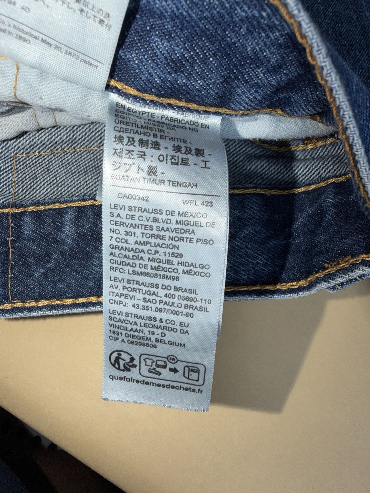 Levi’s 501 Original Fit Button Fly Jeans Men’s W36 L32 Blue Straight Leg