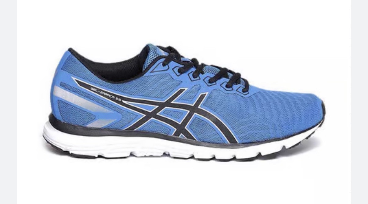 ASICS Men’s Blue/Black/White Low Top Lace Up Athletic Sneakers US 8