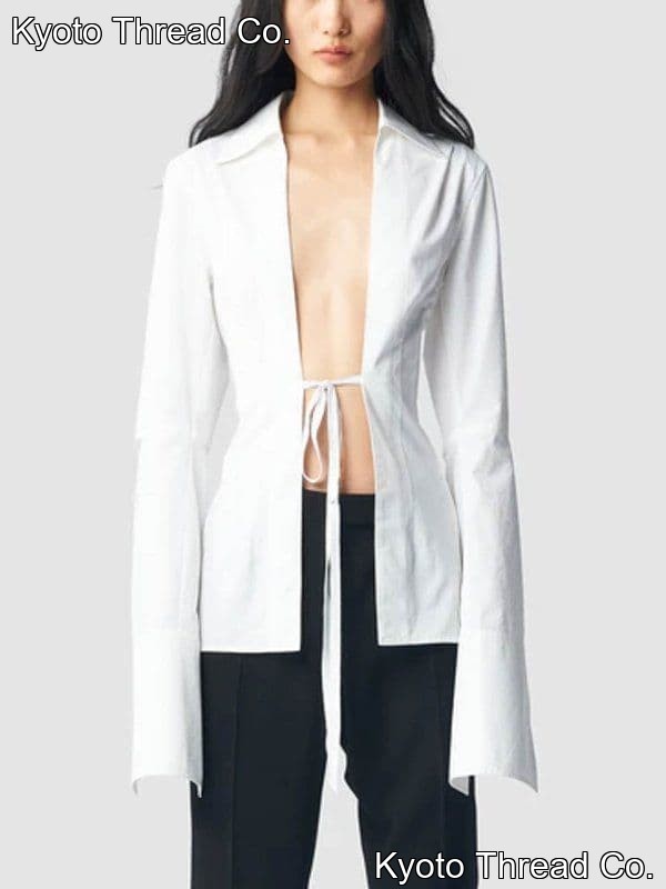 Ann Demeulemeester White Long Sleeve Shirt Size 40 featuring Flare Sleeves