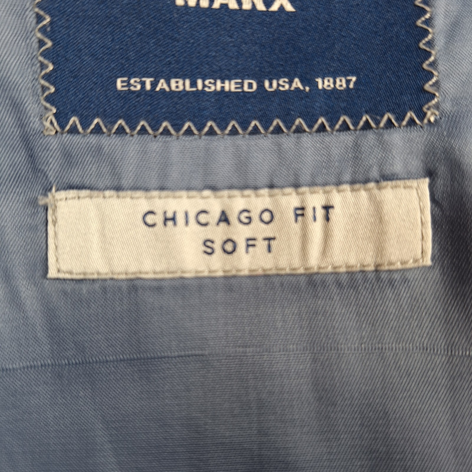 Hart Schaffner Marx Sport Coat Jacket Mens 52R Light Gray Plaid Wool Chicago VL