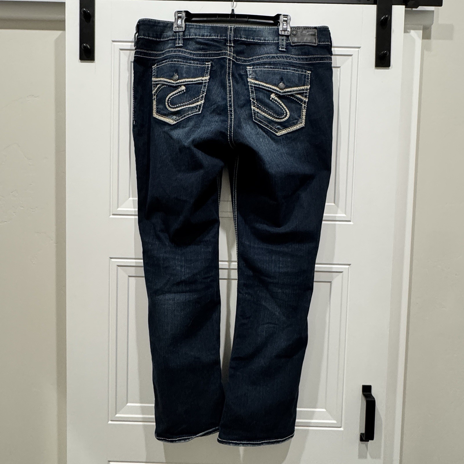 Silver Jeans Co. Suki Mid Rise Slim Bootcut Jeans Blue Dark Wash Plus 20