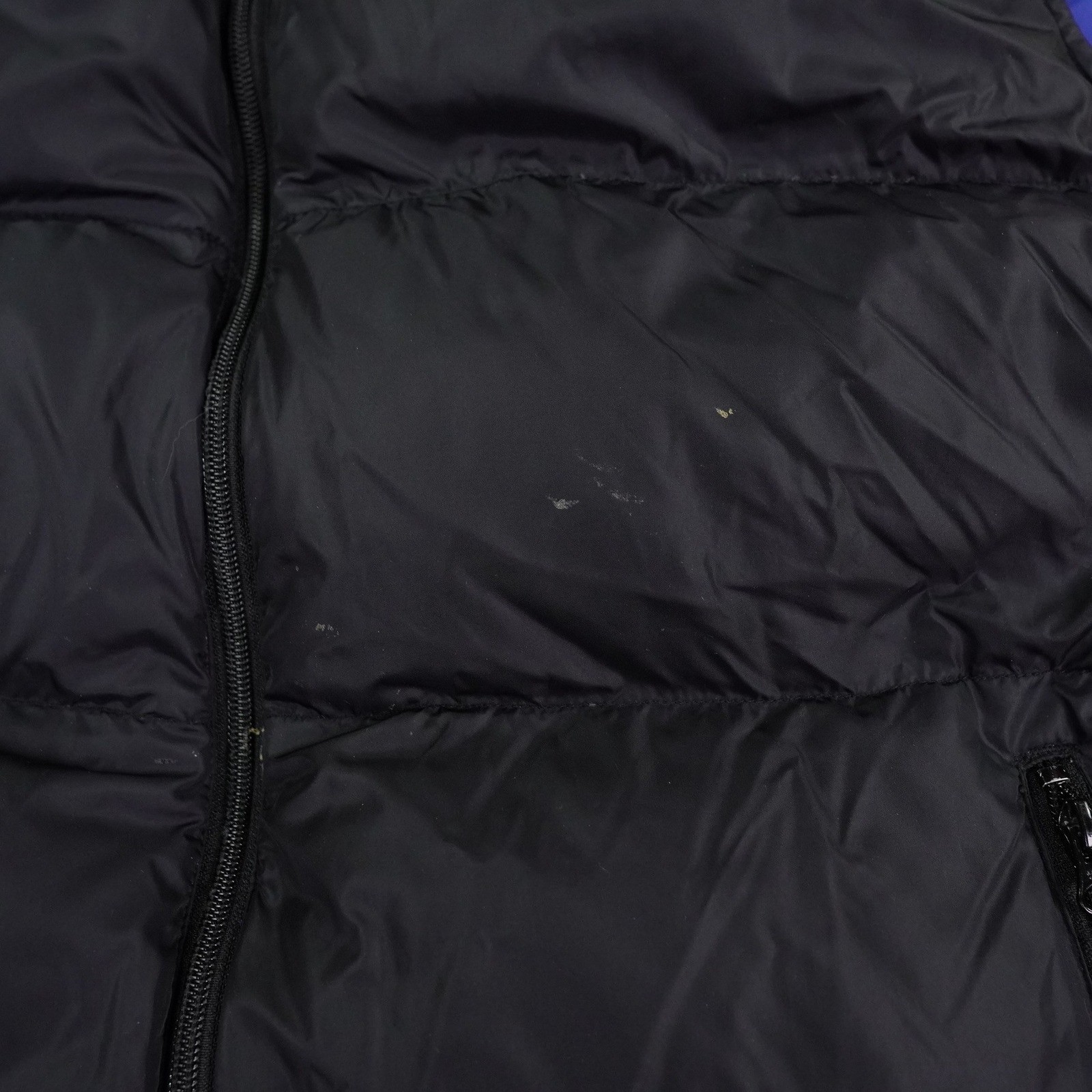Lands’ End Mens Reversible Goose Down Puffer Vest Black Blue XL 46-48 73443