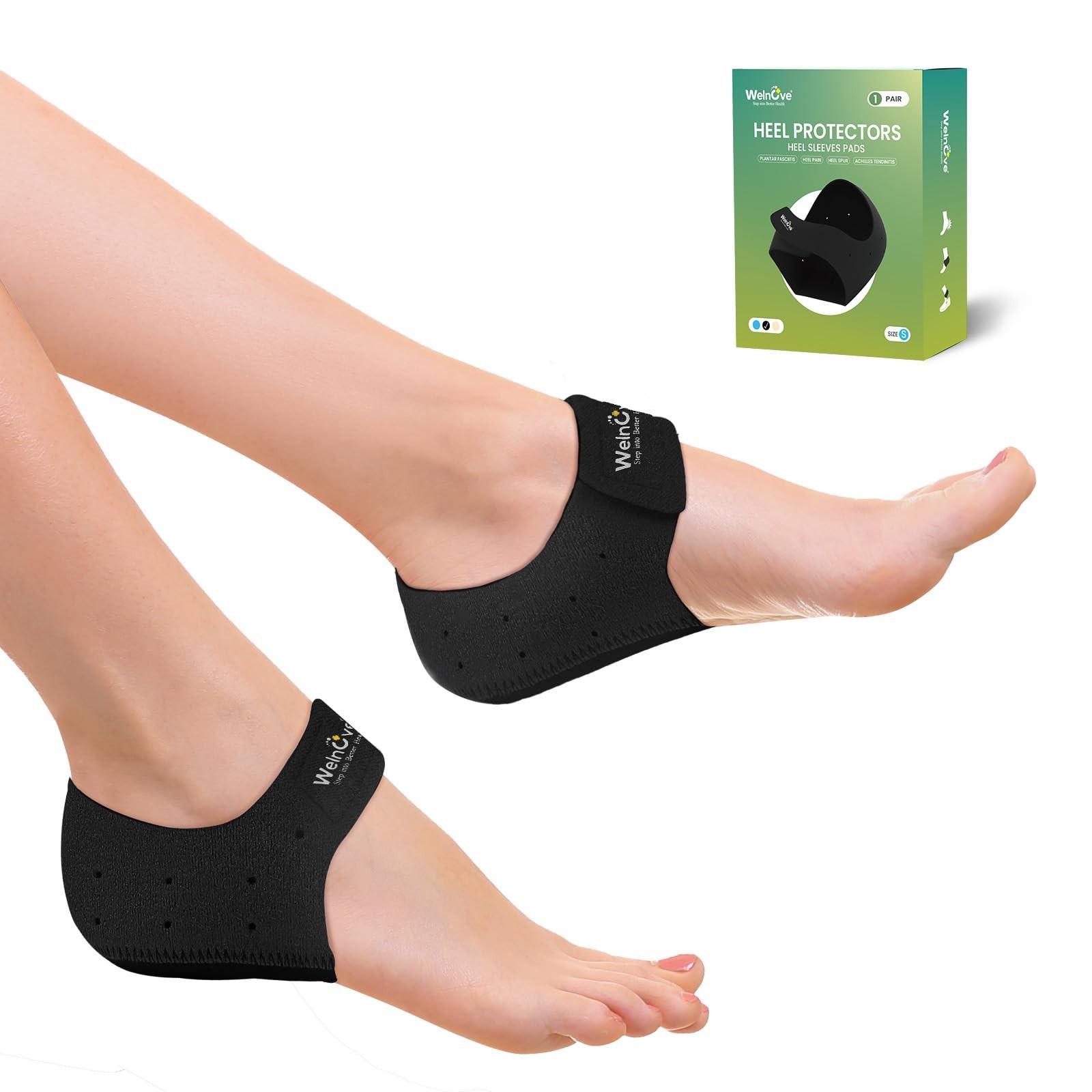 Gel Heel Protector Cups for Plantar Fasciitis Relief, Achilles Tendonitis Suppor