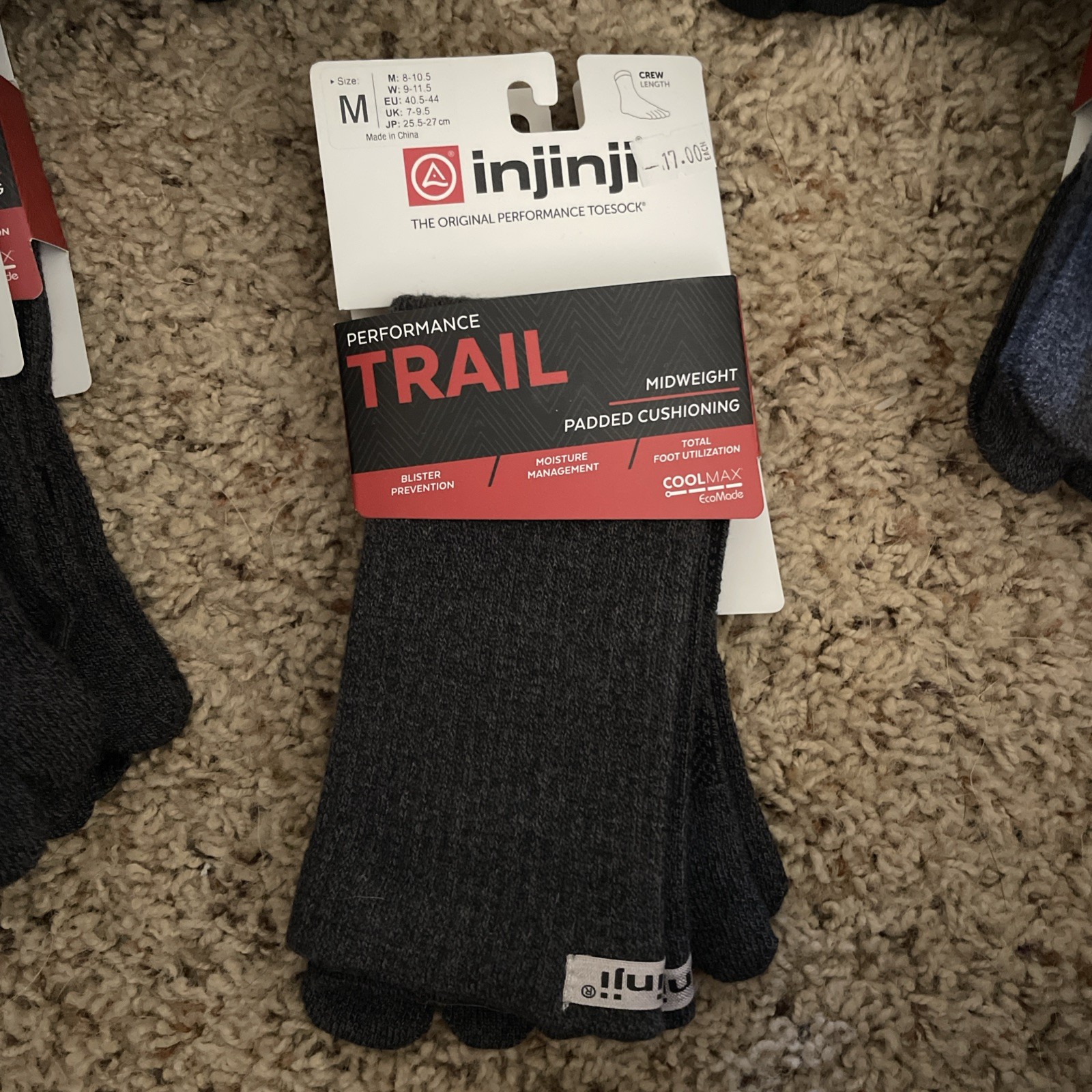injinji Toe socks Performance Trail Size M