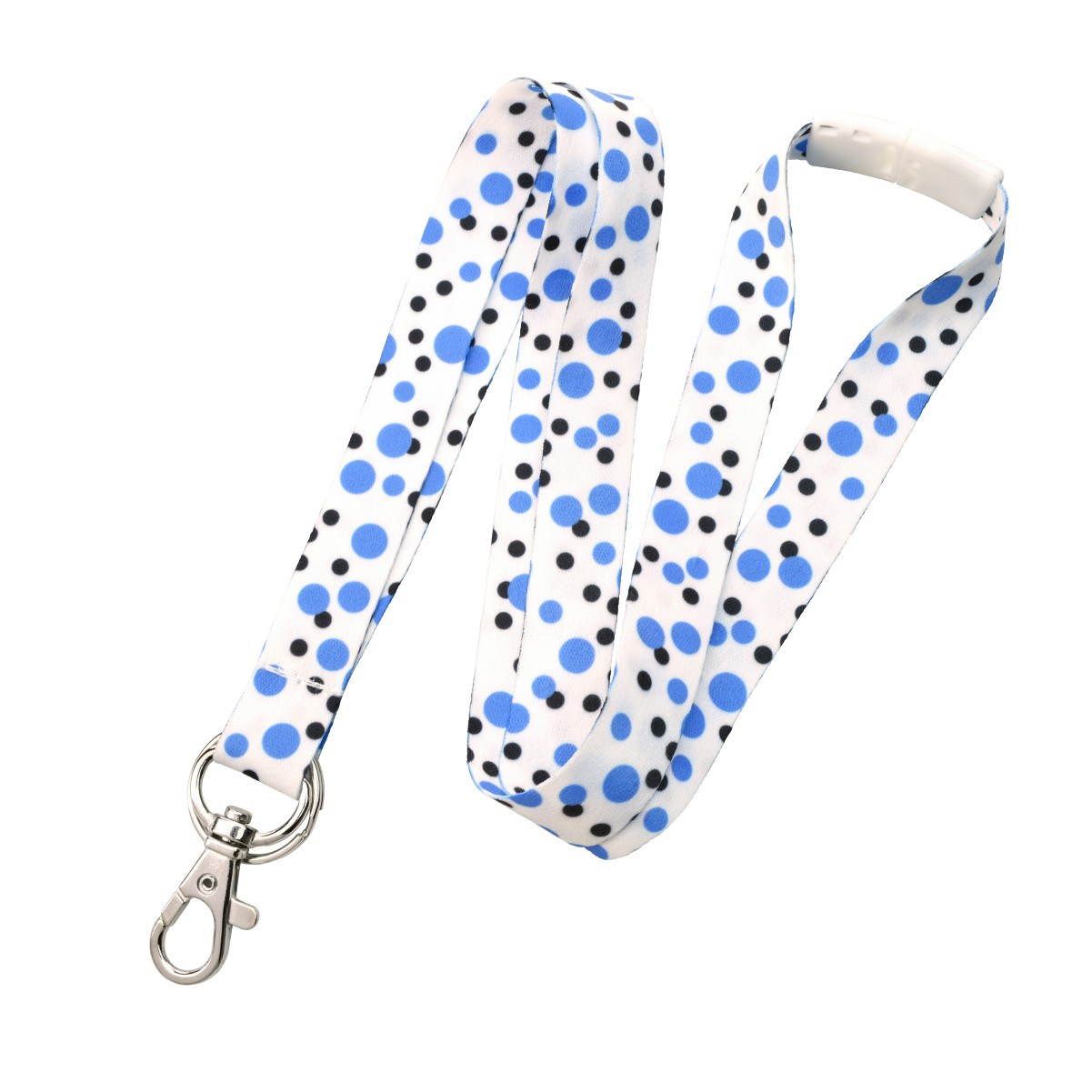 4 pc Cute Polka Dot Fashion Lanyards for ID Badges & Keys – Soft with Breakaway