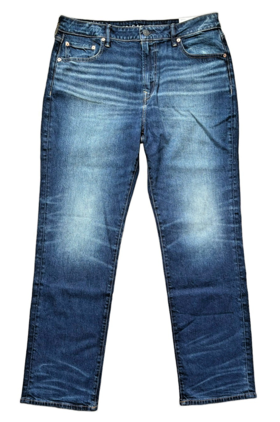 NWT American Eagle Jeans Mens Size 36×34 Deep Navy Airflex+ Relaxed Straight