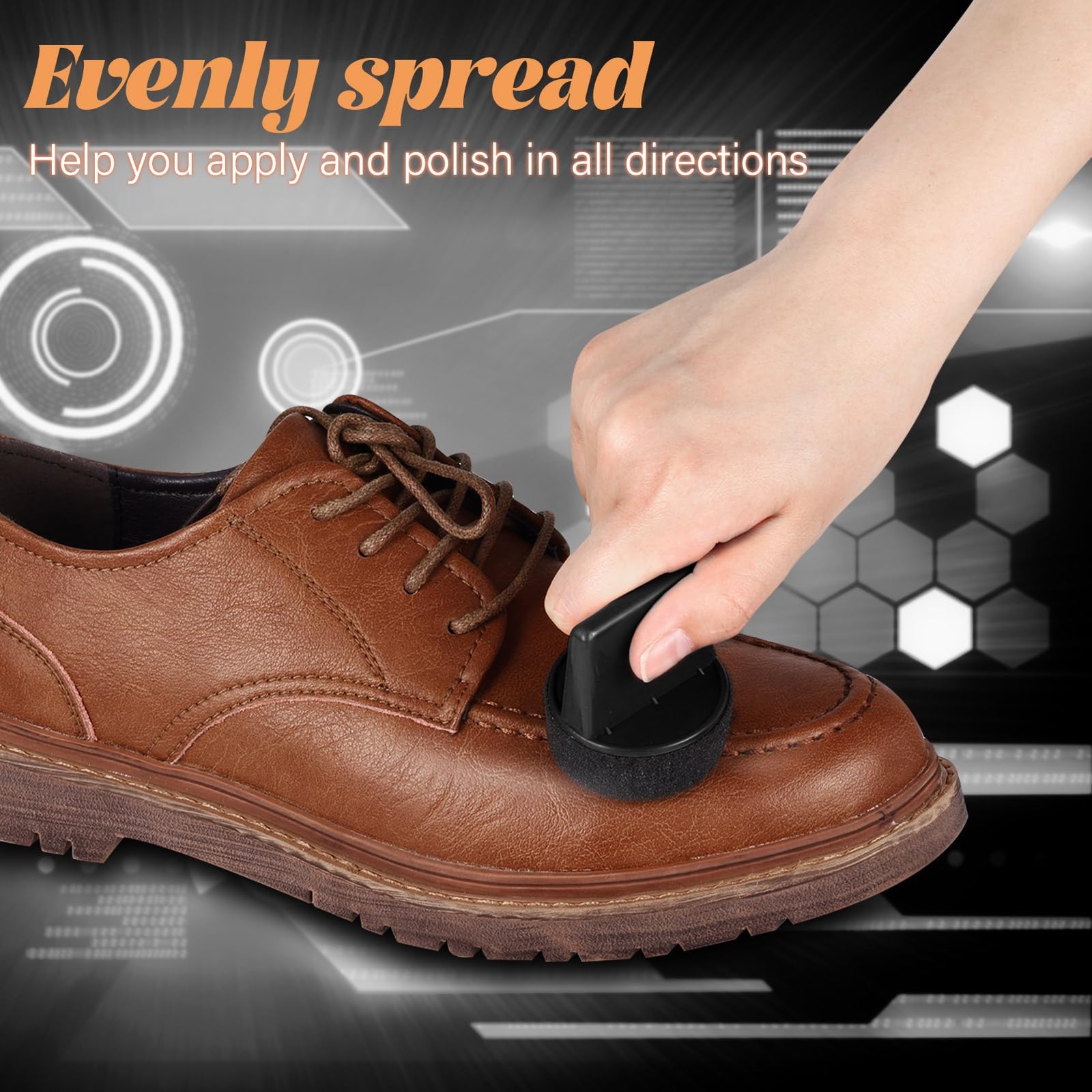 10 Pcs Shine Shoes Sponge Applicators Foam Dauber Shoe Polish Black