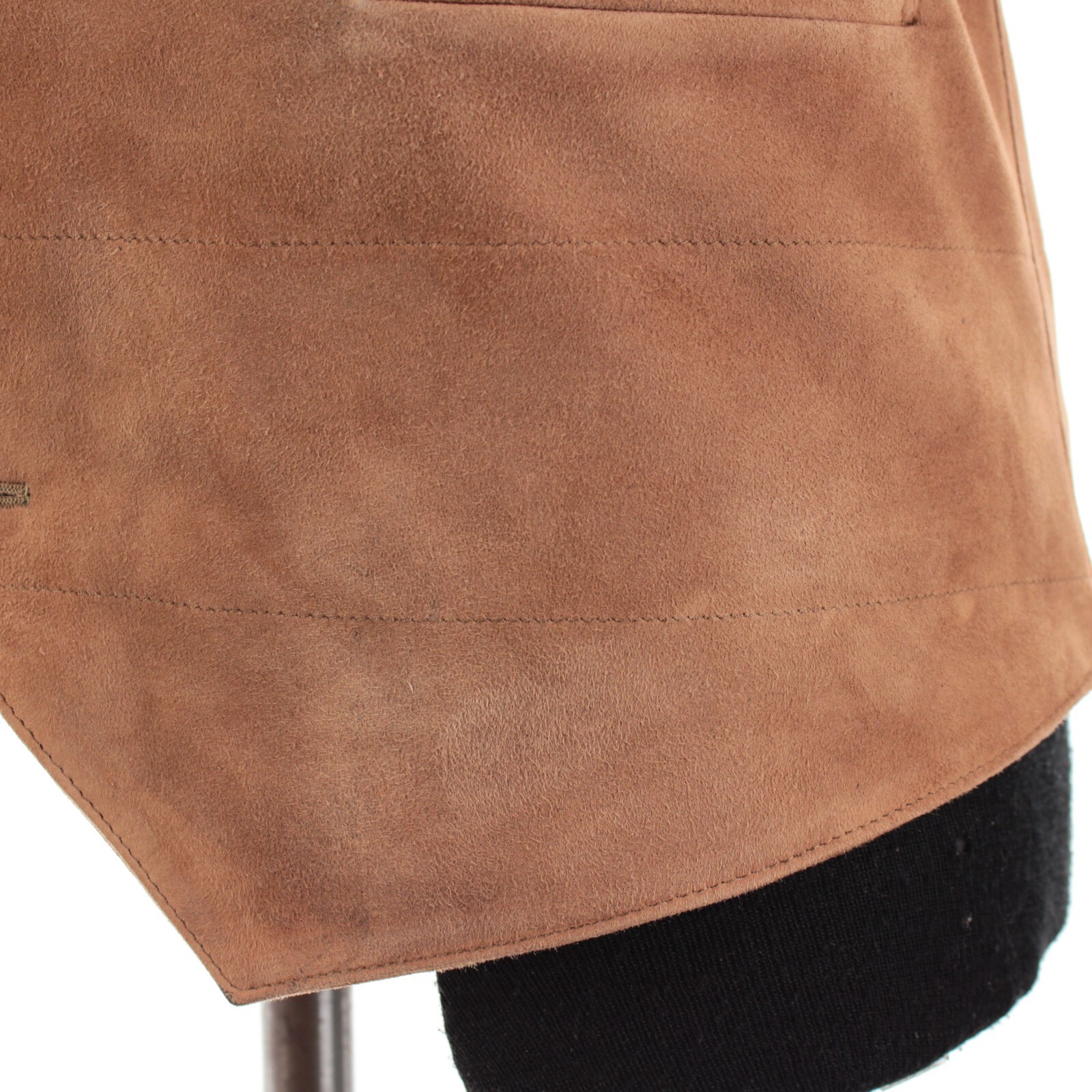 Rifugio NWD Vest / Bodywarmer Size 48 (Small US) In Light Brown Suede Handmade