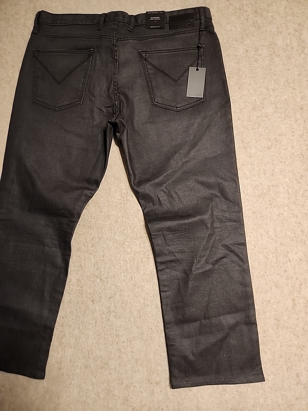 John Varvatos USA Men’s Bowery Slim Straight Jeans 38×27 NEW $228 J306Q3B-AOIE