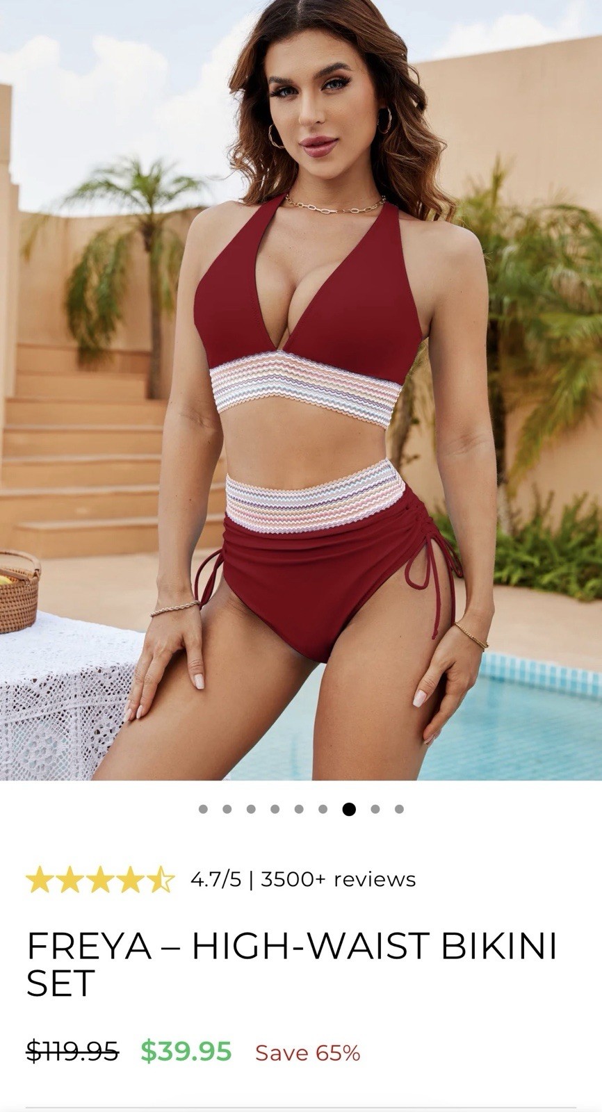 Freya High Waisted Bikini Women’s Size L