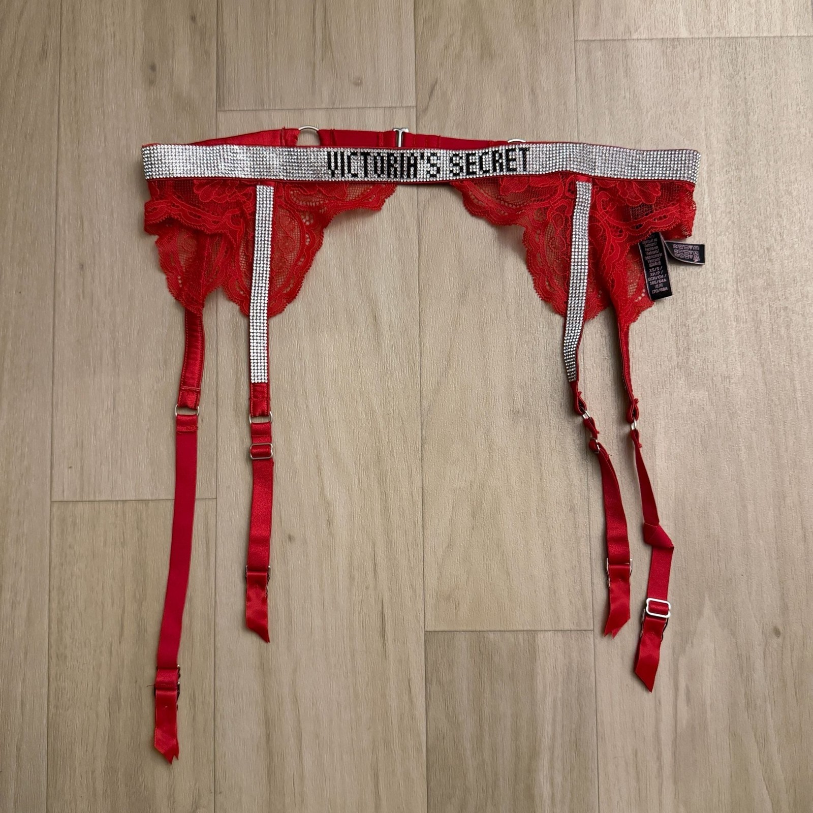 Victoria’s Secret Very Sexy Rhinestone Logo Garter Belt