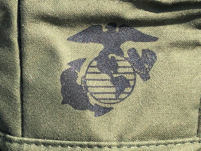 USMC OD Green 8-Point Cover – Marine Corps 1960’s Sateen Utility Cap – USA
