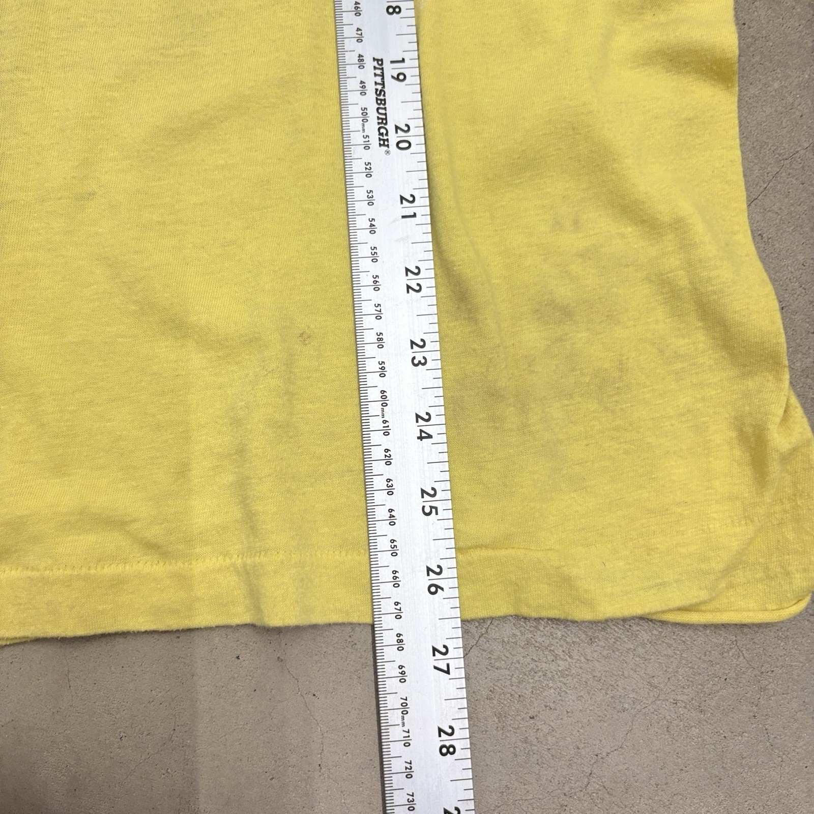 Vintage 70s 80s Dare Yellow Paper Thin 50/50 T-shirt Sz XL Drugs Just Say No